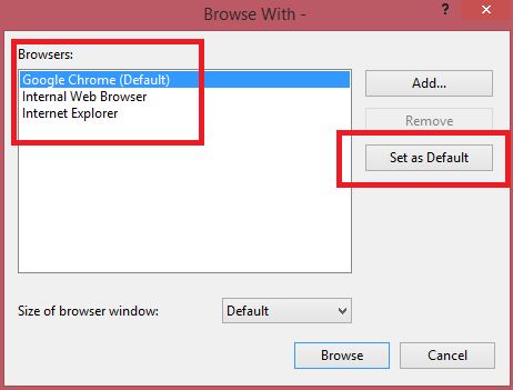 default browser